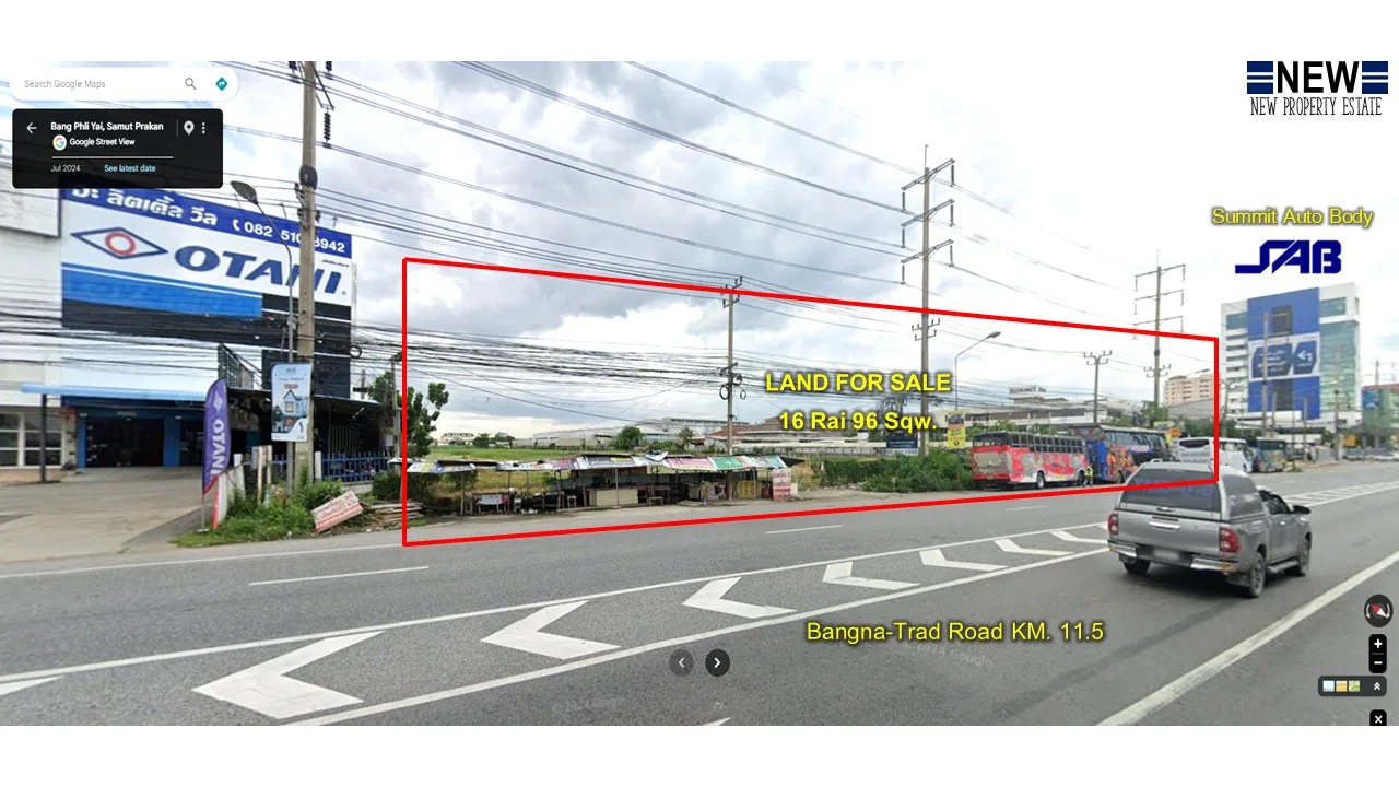 ที่ดินติดถนนบางนา-ตราด กม.11.5 - 7